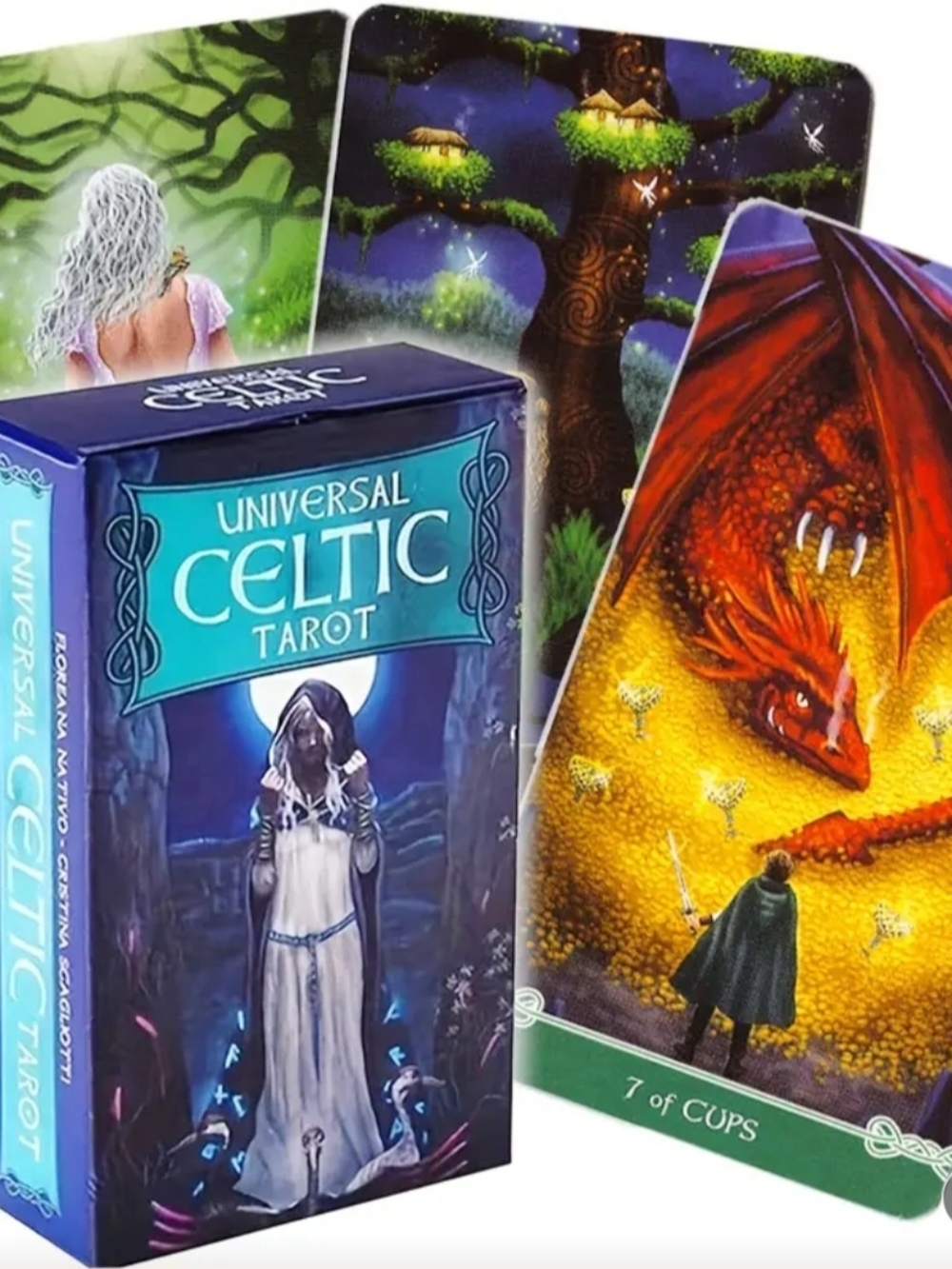 Celtic Tarot Deck with Purple Triple Moon Goddess Alter Cloth - Picture 3 of 4